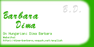 barbara dima business card